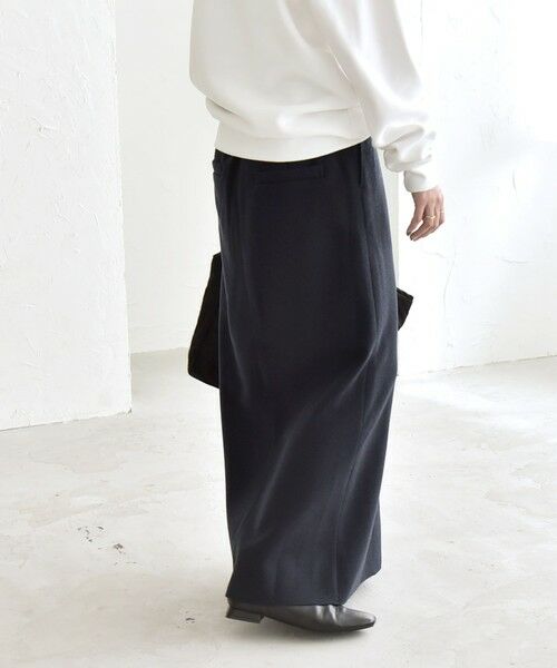 SHIPS / シップス ロング・マキシ丈スカート | quaranciel: エア ニードル Iライン スリット スカート | 詳細29