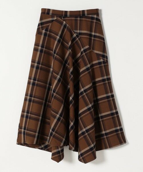SHIPS / シップス ロング・マキシ丈スカート | quaranciel:〈洗濯機可能〉アシンメトリー ヘム フレア チェック スカート | 詳細18