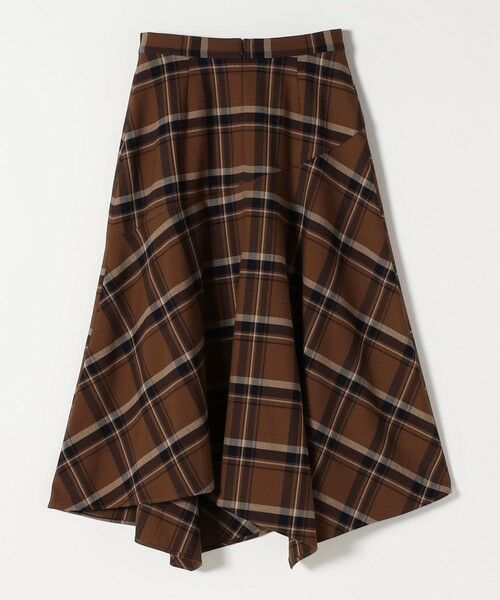 SHIPS / シップス ロング・マキシ丈スカート | quaranciel:〈洗濯機可能〉アシンメトリー ヘム フレア チェック スカート | 詳細19