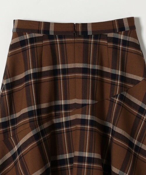 SHIPS / シップス ロング・マキシ丈スカート | quaranciel:〈洗濯機可能〉アシンメトリー ヘム フレア チェック スカート | 詳細21
