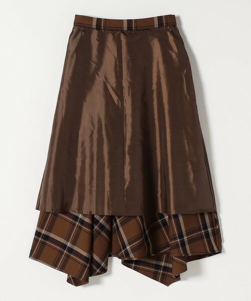 SHIPS / シップス ロング・マキシ丈スカート | quaranciel:〈洗濯機可能〉アシンメトリー ヘム フレア チェック スカート | 詳細25