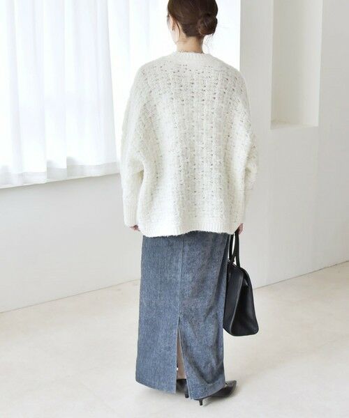 SHIPS / シップス ロング・マキシ丈スカート | quaranciel:〈洗濯機可能〉ポリエステル ベロア Iライン イージー スカート | 詳細13