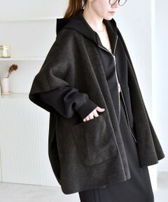 SHIPS / シップス その他アウター | quaranciel: ダブル パイル ニット ショート ポンチョ コート