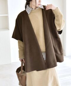 SHIPS / シップス その他アウター | quaranciel: ダブル パイル ニット ショート ポンチョ コート