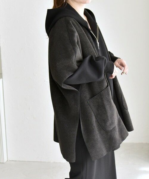 SHIPS / シップス その他アウター | quaranciel: ダブル パイル ニット ショート ポンチョ コート | 詳細10