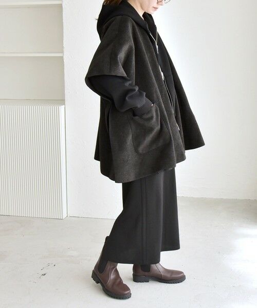 SHIPS / シップス その他アウター | quaranciel: ダブル パイル ニット ショート ポンチョ コート | 詳細2