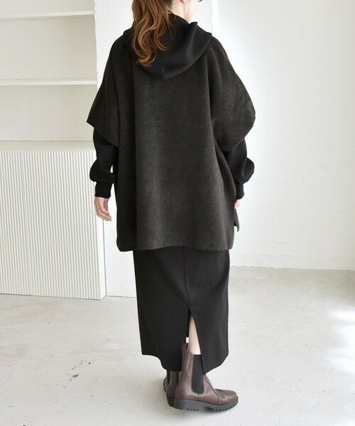 SHIPS / シップス その他アウター | quaranciel: ダブル パイル ニット ショート ポンチョ コート | 詳細3