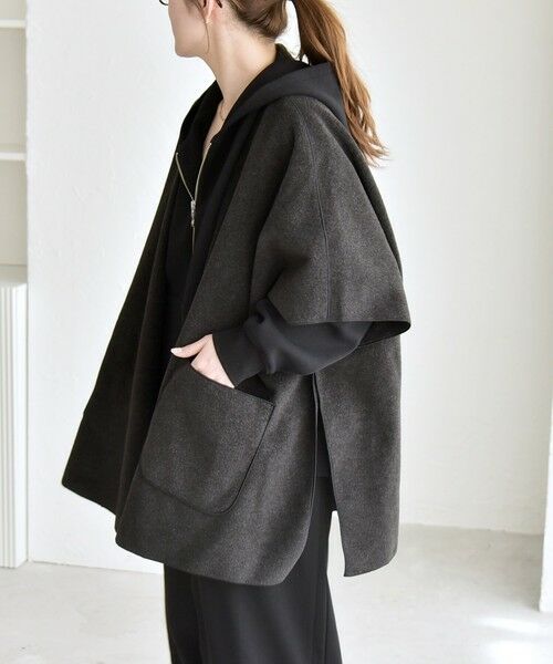 SHIPS / シップス その他アウター | quaranciel: ダブル パイル ニット ショート ポンチョ コート | 詳細5