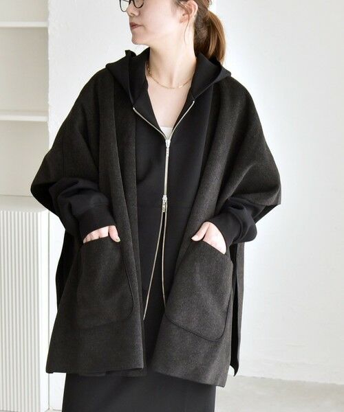 SHIPS / シップス その他アウター | quaranciel: ダブル パイル ニット ショート ポンチョ コート | 詳細6