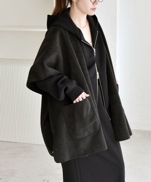 SHIPS / シップス その他アウター | quaranciel: ダブル パイル ニット ショート ポンチョ コート | 詳細7