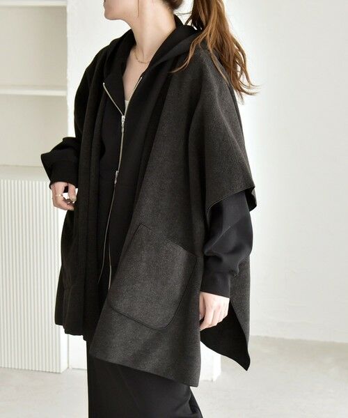 SHIPS / シップス その他アウター | quaranciel: ダブル パイル ニット ショート ポンチョ コート | 詳細9