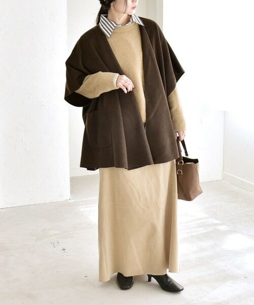 SHIPS / シップス その他アウター | quaranciel: ダブル パイル ニット ショート ポンチョ コート | 詳細13