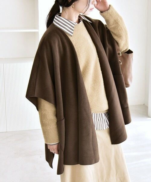 SHIPS / シップス その他アウター | quaranciel: ダブル パイル ニット ショート ポンチョ コート | 詳細16