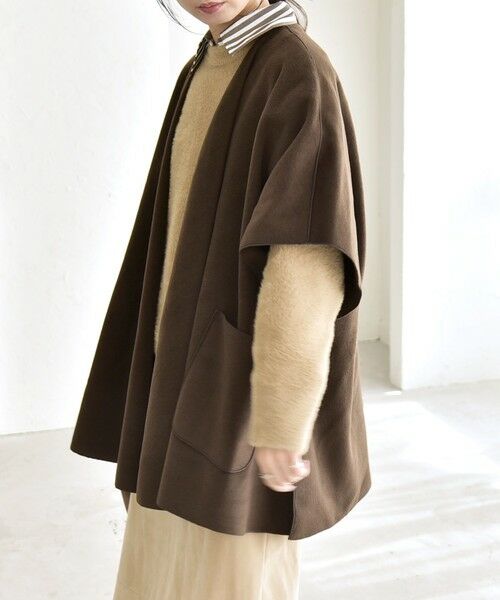 SHIPS / シップス その他アウター | quaranciel: ダブル パイル ニット ショート ポンチョ コート | 詳細18