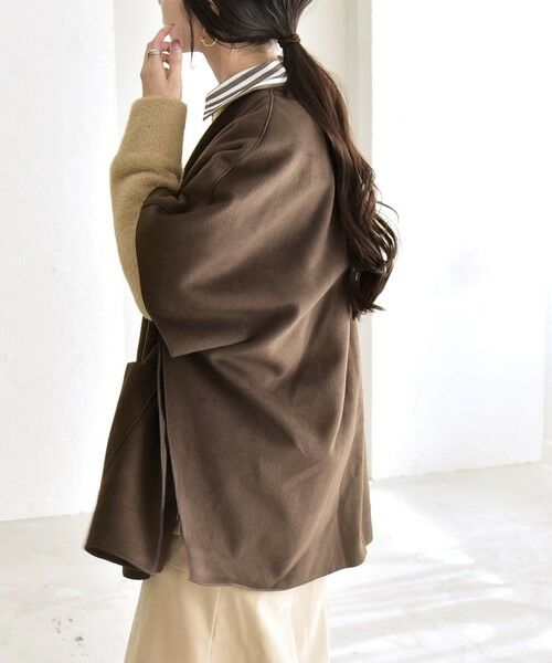 SHIPS / シップス その他アウター | quaranciel: ダブル パイル ニット ショート ポンチョ コート | 詳細21