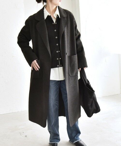 SHIPS / シップス その他アウター | quaranciel: ダブル パイル ニット ロング チェスター コート | 詳細1