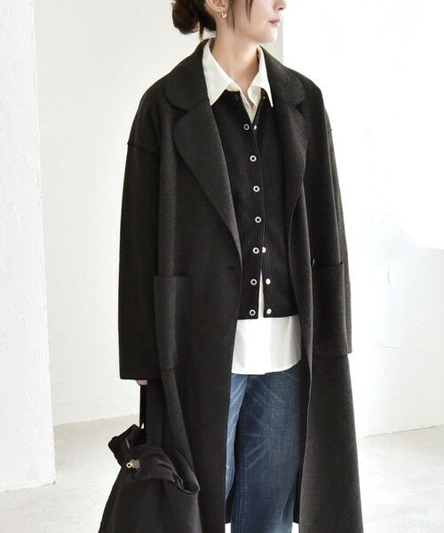 SHIPS / シップス その他アウター | quaranciel: ダブル パイル ニット ロング チェスター コート | 詳細11