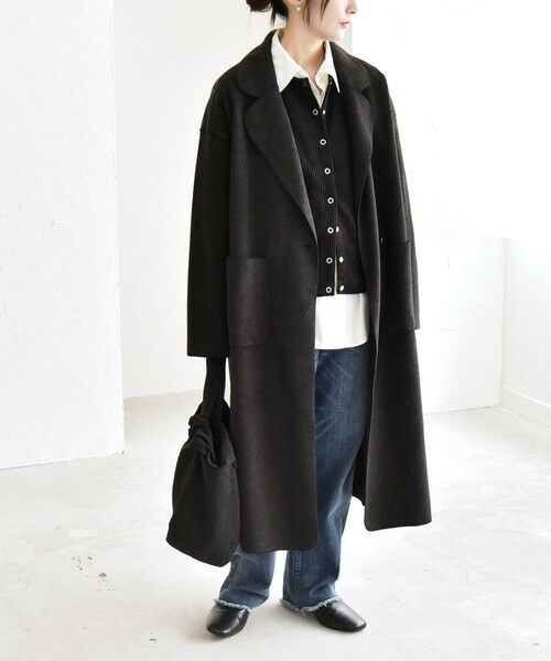 SHIPS / シップス その他アウター | quaranciel: ダブル パイル ニット ロング チェスター コート | 詳細4