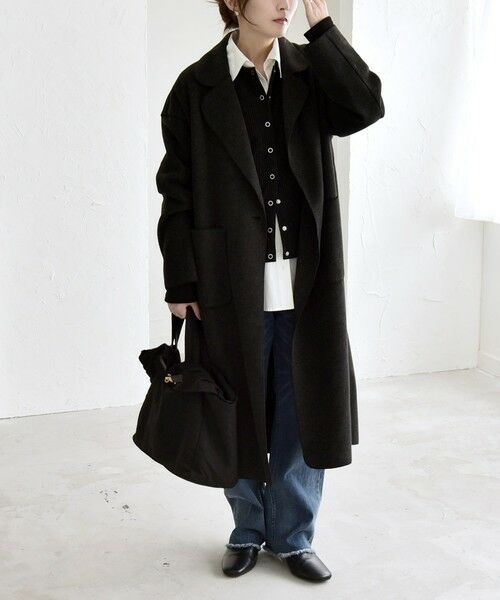 SHIPS / シップス その他アウター | quaranciel: ダブル パイル ニット ロング チェスター コート | 詳細5