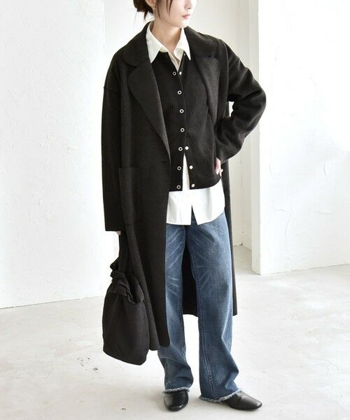 SHIPS / シップス その他アウター | quaranciel: ダブル パイル ニット ロング チェスター コート | 詳細7