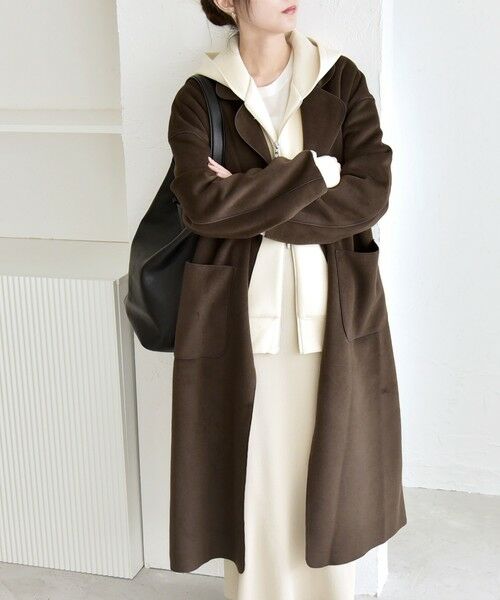 SHIPS / シップス その他アウター | quaranciel: ダブル パイル ニット ロング チェスター コート | 詳細15