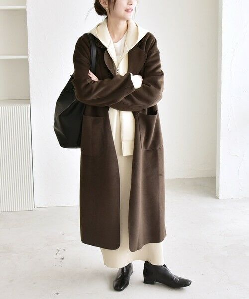 SHIPS / シップス その他アウター | quaranciel: ダブル パイル ニット ロング チェスター コート | 詳細16