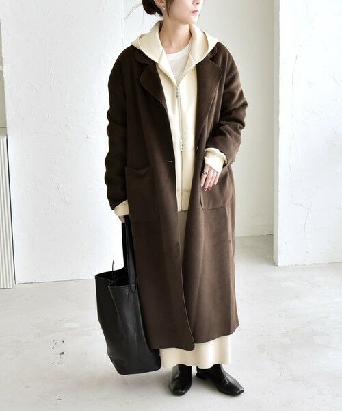 SHIPS / シップス その他アウター | quaranciel: ダブル パイル ニット ロング チェスター コート | 詳細17