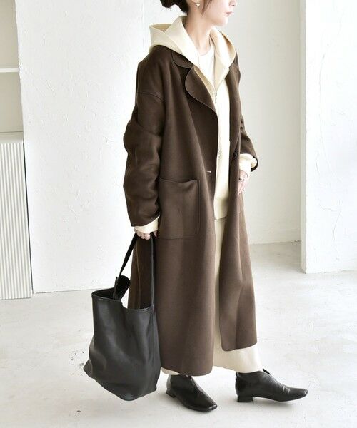 SHIPS / シップス その他アウター | quaranciel: ダブル パイル ニット ロング チェスター コート | 詳細21