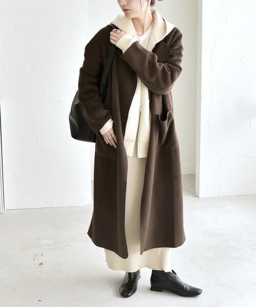 SHIPS / シップス その他アウター | quaranciel: ダブル パイル ニット ロング チェスター コート | 詳細22