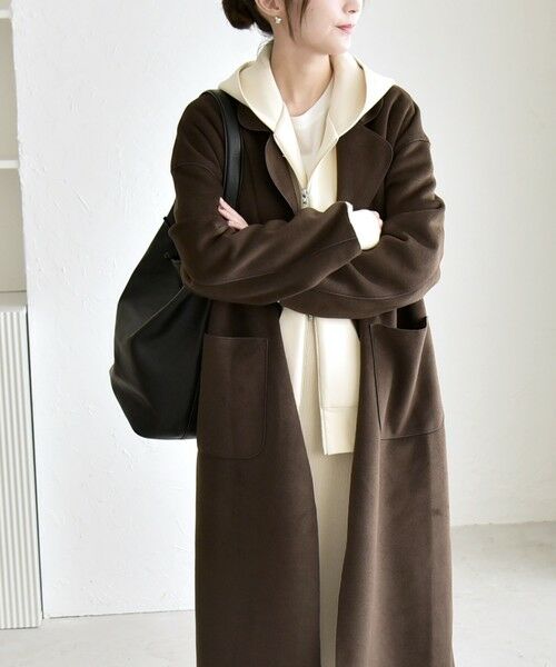 SHIPS / シップス その他アウター | quaranciel: ダブル パイル ニット ロング チェスター コート | 詳細23