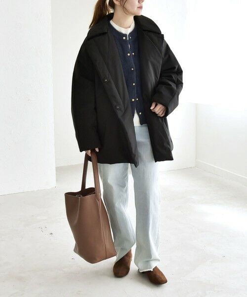 SHIPS / シップス その他アウター | quaranciel:〈撥水加工〉中綿 テーラード ミドル Wボタン ジャケット コート | 詳細1