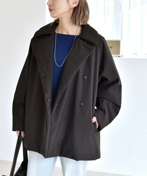 SHIPS / シップス その他アウター | quaranciel:〈撥水加工〉中綿 テーラード ミドル Wボタン ジャケット コート | 詳細15