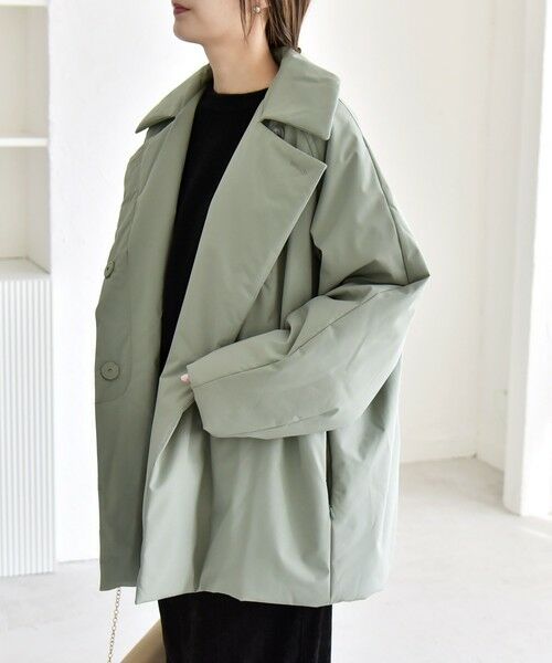 SHIPS / シップス その他アウター | quaranciel:〈撥水加工〉中綿 テーラード ミドル Wボタン ジャケット コート | 詳細25