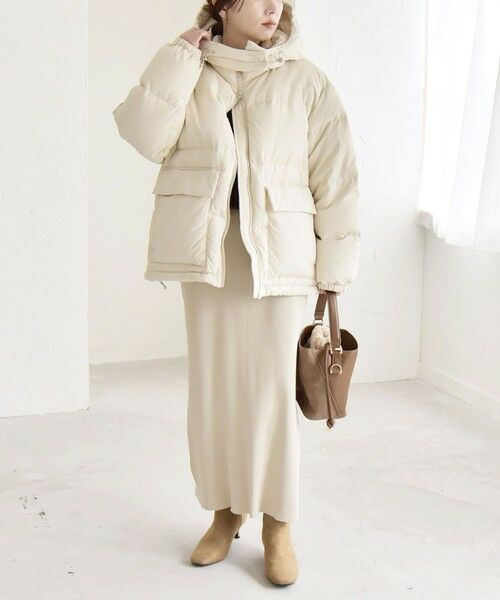 SHIPS / シップス ダウンジャケット・ベスト | quaranciel: フーディー & ハイネック 2way ショート ダウン ジャケット | 詳細1