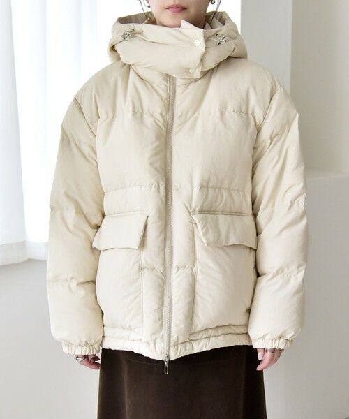 SHIPS / シップス ダウンジャケット・ベスト | quaranciel: フーディー & ハイネック 2way ショート ダウン ジャケット | 詳細15