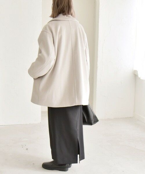 SHIPS / シップス ピーコート | quaranciel: PURE WOOL ダブルブレスト テーラード ハーフ コート | 詳細2