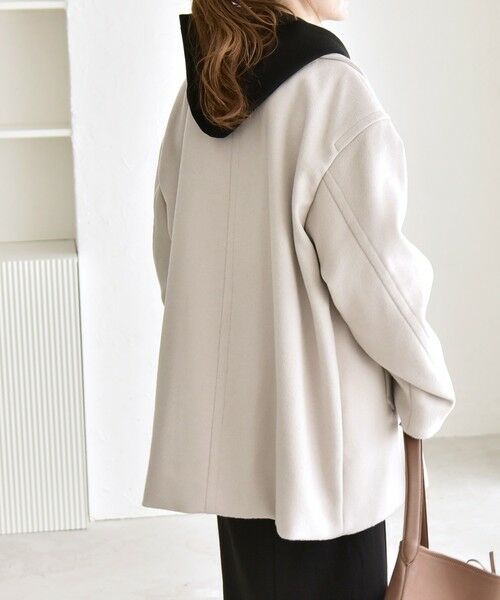 SHIPS / シップス ピーコート | quaranciel: PURE WOOL ダブルブレスト テーラード ハーフ コート | 詳細9