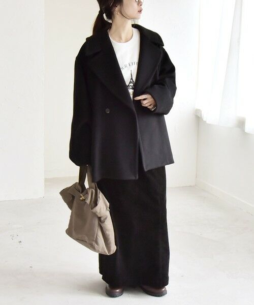 SHIPS / シップス ピーコート | quaranciel: PURE WOOL ダブルブレスト テーラード ハーフ コート | 詳細14