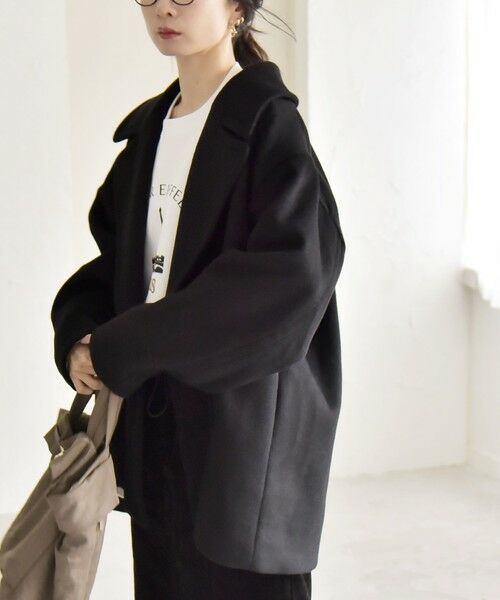 SHIPS / シップス ピーコート | quaranciel: PURE WOOL ダブルブレスト テーラード ハーフ コート | 詳細19