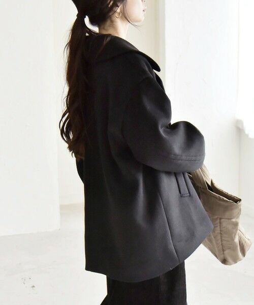 SHIPS / シップス ピーコート | quaranciel: PURE WOOL ダブルブレスト テーラード ハーフ コート | 詳細20