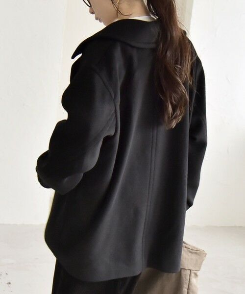 SHIPS / シップス ピーコート | quaranciel: PURE WOOL ダブルブレスト テーラード ハーフ コート | 詳細22