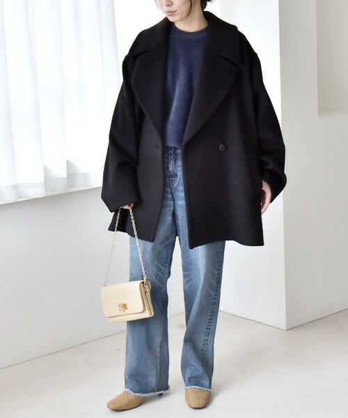 SHIPS / シップス ピーコート | quaranciel: PURE WOOL ダブルブレスト テーラード ハーフ コート | 詳細23