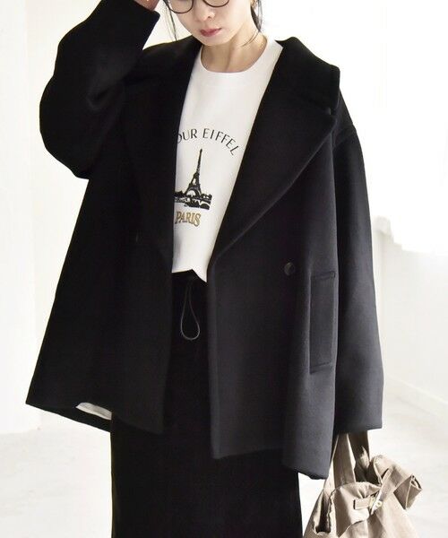 SHIPS/VbvX quaranciel: PURE WOOL _uuXg e[[h n[t R[g ubN ONE SIZE