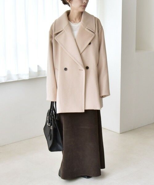 SHIPS / シップス ピーコート | quaranciel: PURE WOOL ダブルブレスト テーラード ハーフ コート | 詳細28