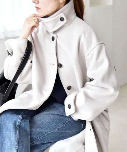 SHIPS / シップス ステンカラーコート | quaranciel: PURE WOOL スタンド & ステンカラー ロング コート | 詳細11