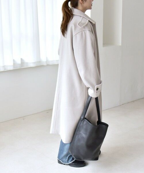 SHIPS / シップス ステンカラーコート | quaranciel: PURE WOOL スタンド & ステンカラー ロング コート | 詳細5