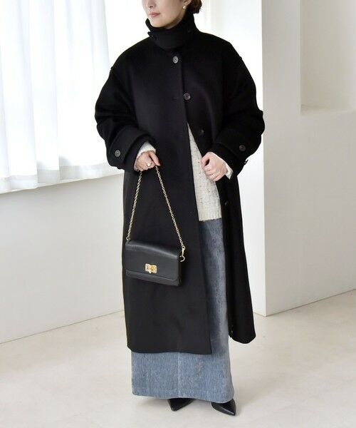 SHIPS / シップス ステンカラーコート | quaranciel: PURE WOOL スタンド & ステンカラー ロング コート | 詳細23
