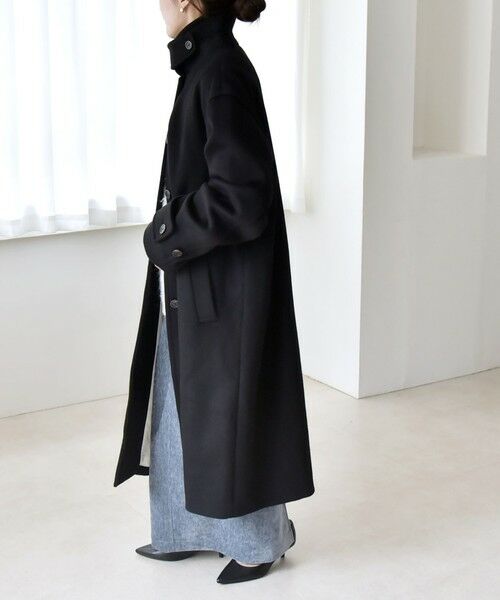 SHIPS / シップス ステンカラーコート | quaranciel: PURE WOOL スタンド & ステンカラー ロング コート | 詳細24