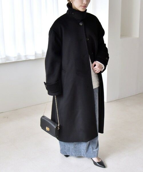 SHIPS / シップス ステンカラーコート | quaranciel: PURE WOOL スタンド & ステンカラー ロング コート | 詳細26