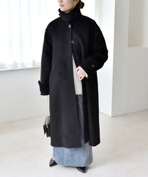 SHIPS / シップス ステンカラーコート | quaranciel: PURE WOOL スタンド & ステンカラー ロング コート | 詳細28